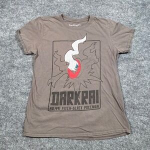 Pokemon Darkrai Graphic T-Shirt WeLoveFine Brown Gray No 491 Pitch-Black M